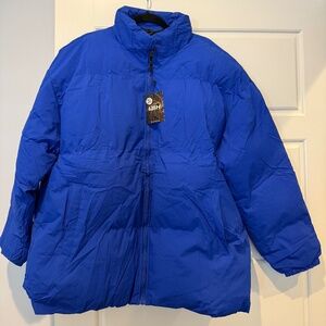 Mens Winter Padded Jackets Full Zipper Windproof Jacket Coat